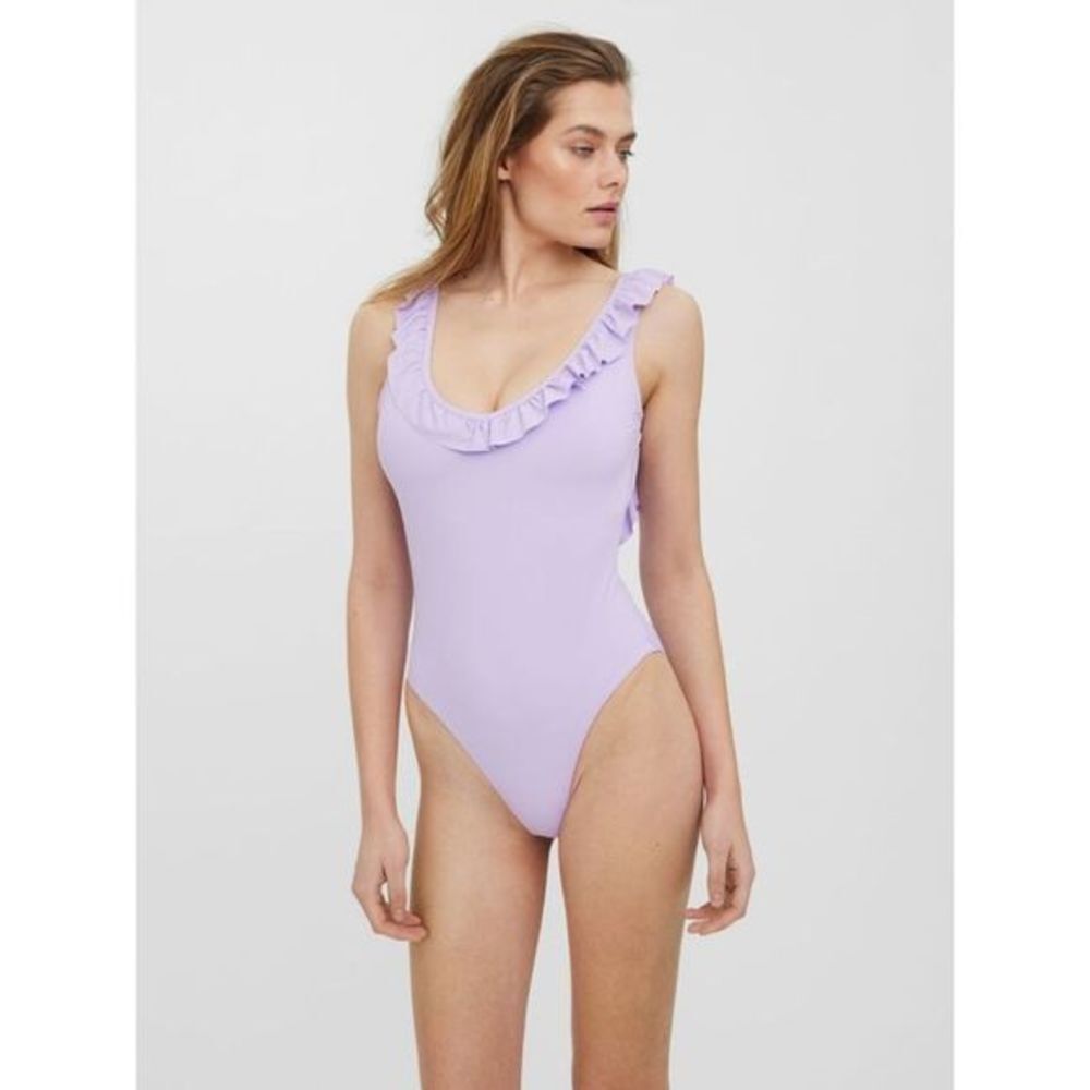 VERO MODA Frills Swimsuit Lavender‎ NWT Small